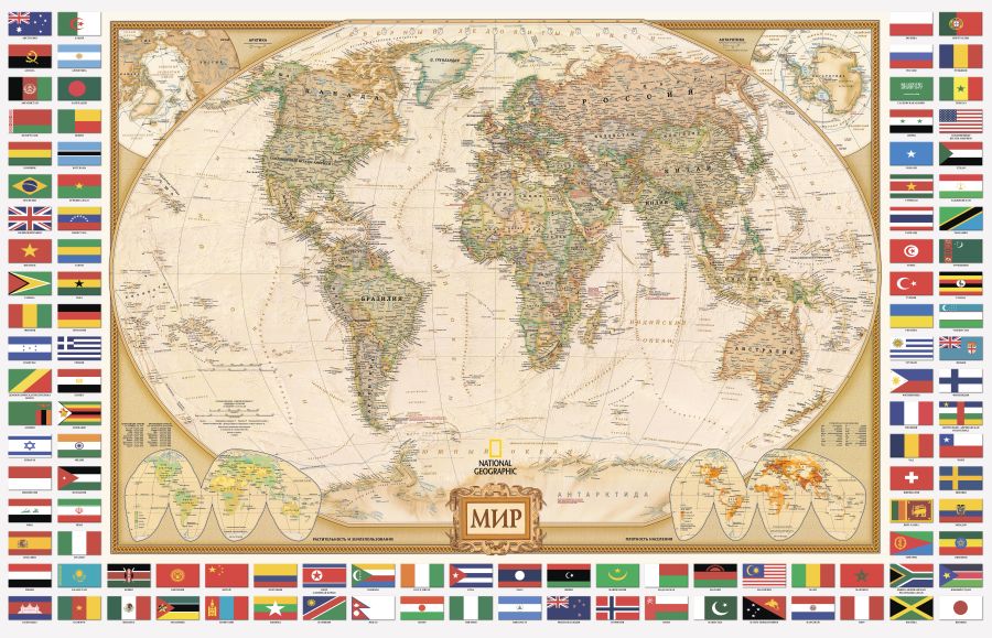 Картина на холсте Карта мира, арт hd1843501